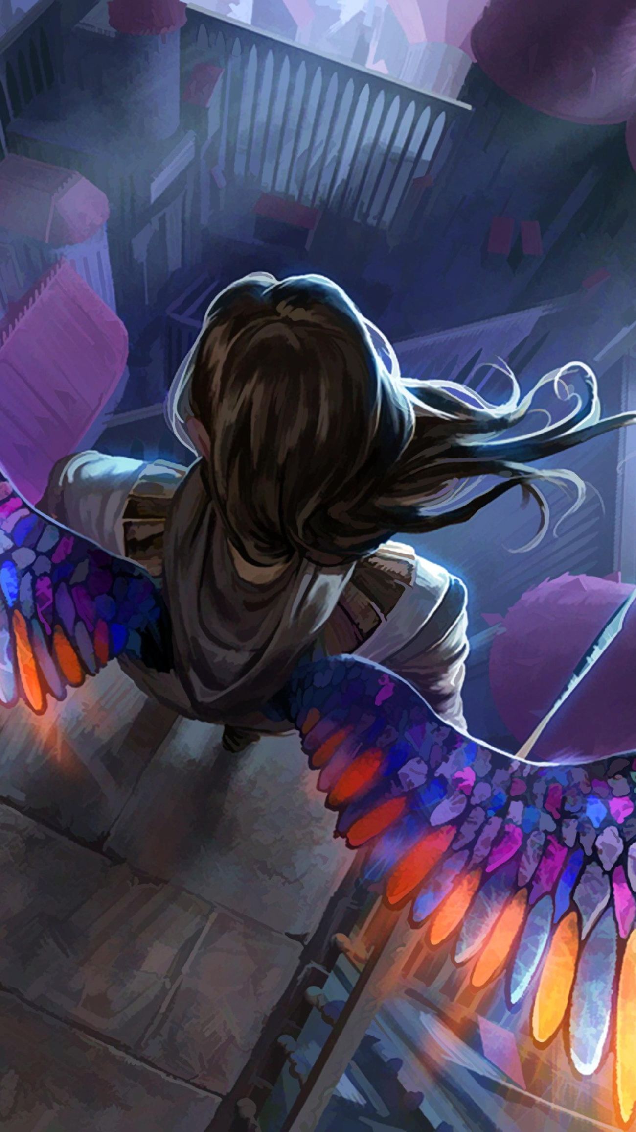 Angel Colorful Wings Xm Wallpaper