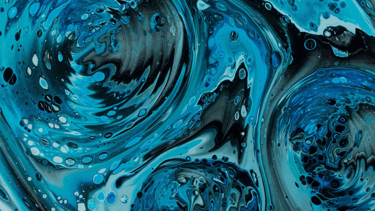 Blue Black Liquid Paint Stains Abstraction 4k Hd Abstract