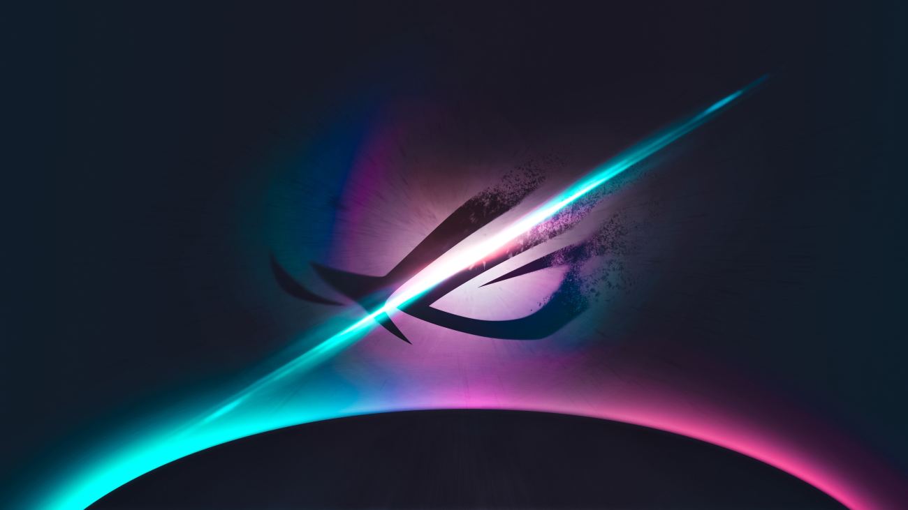 Blue Pink Asus Rog Logo 4k Hd Technology