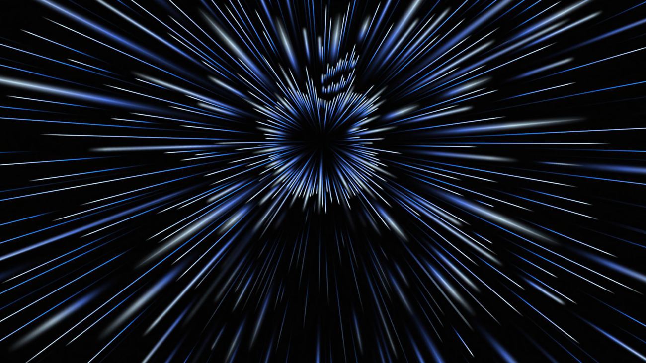 Blue White Rays Light Lines Apple Logo Technology Hd Apple