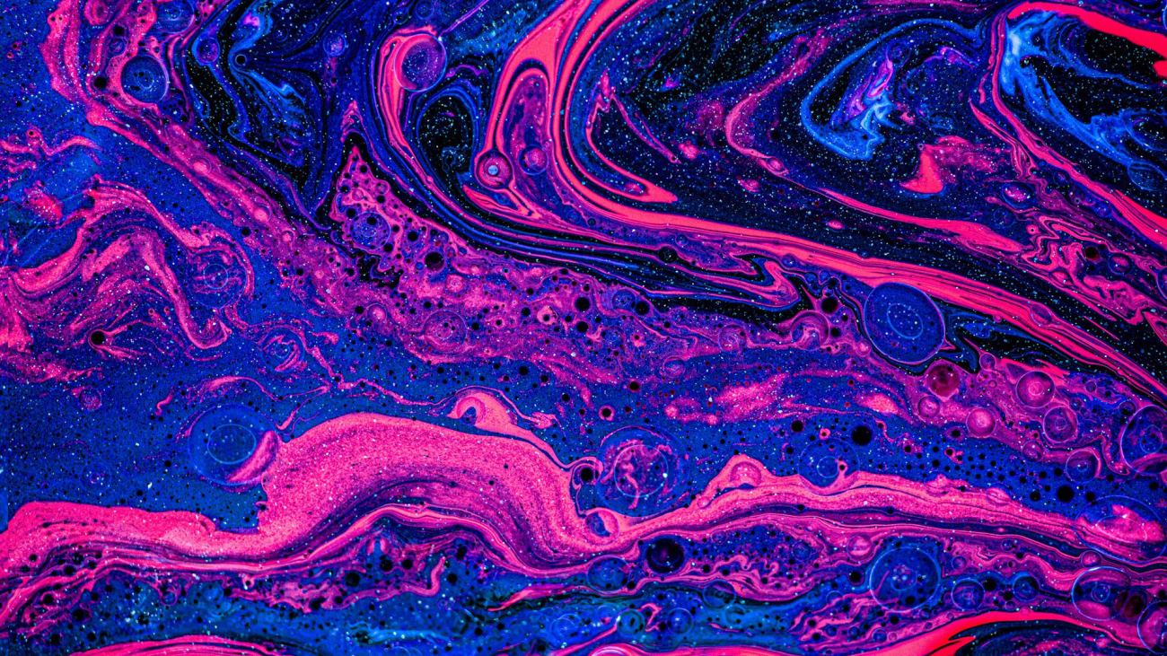 Pink Blue Paint Liquid Abstraction Hd Abstract