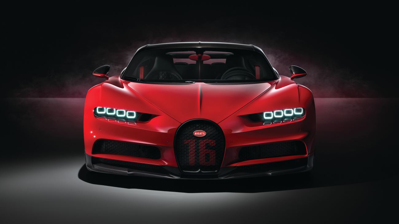 Red Bugatti Chiron Sport 2018 4k