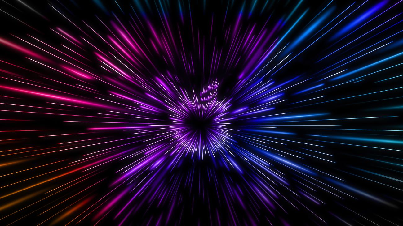 Technology Blue Purple Neon Lines Apple Logo 4k Hd Apple