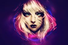 Fantasy Blonde Hair Blue Eyes Artwork