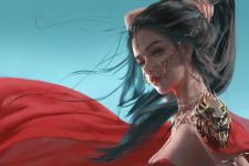 Lylian Bride Girl In Red Dress 4k