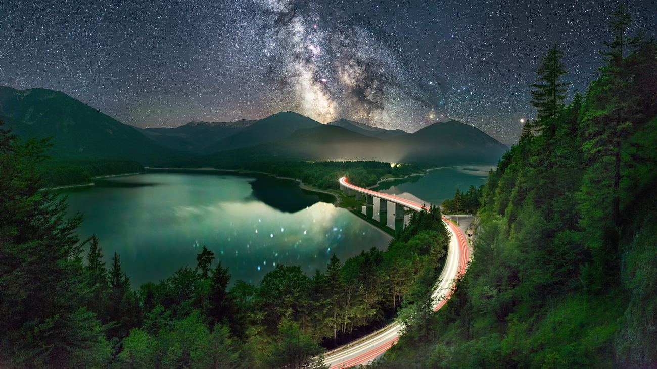 Milky Way Road Long Exposure 4k Hd Wallpaper