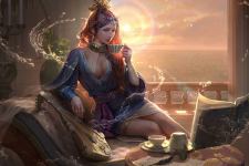 Queen Morning Coffee Fantasy 4k