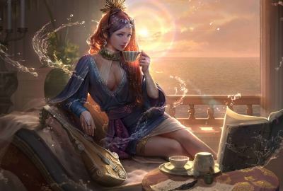 Queen Morning Coffee Fantasy 4k