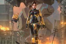 Warrior Fantasy Girl With Robot 4k